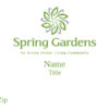 Spring Gardens Business Card
