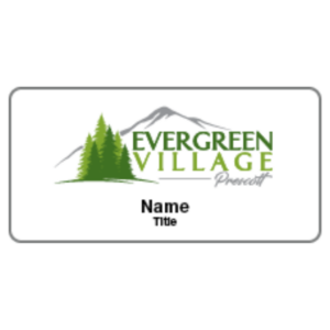 Evergreen Village Management Name Badge