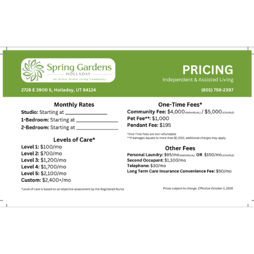 Pricing Insert