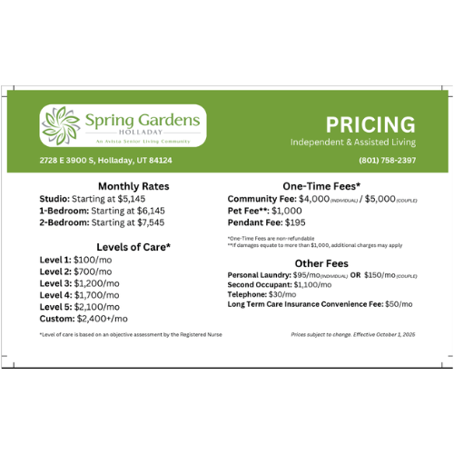 Pricing Insert
